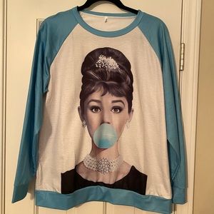 Audrey Hepburn long sleeve tee XL